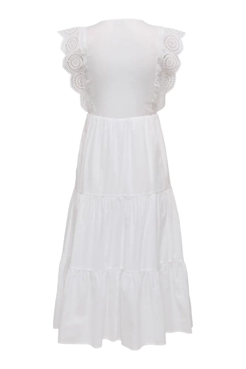 JDY - Kjole - Sara S/L Lace Dress - Bright White