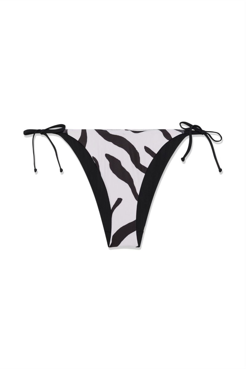 Gestuz - Bikini - GZzaiba Bikini Bottom Graphic Black White Animal (Levering slut april)