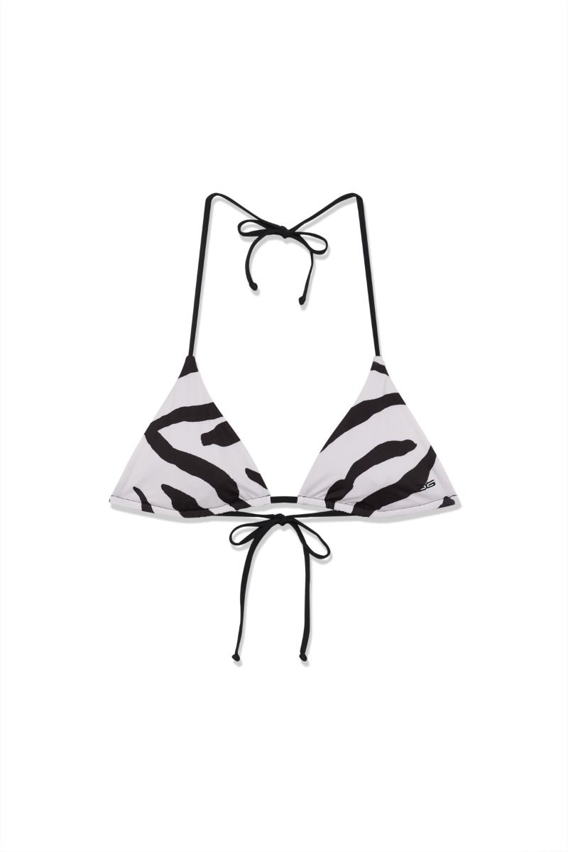 Gestuz - Bikinitop - GZzaiba Bikini Top - Graphic Black White Animal (Levering slut april)