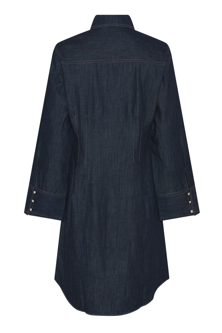 Bruuns Bazaar - Kjole - Chambra Ziki dress - Denim blue