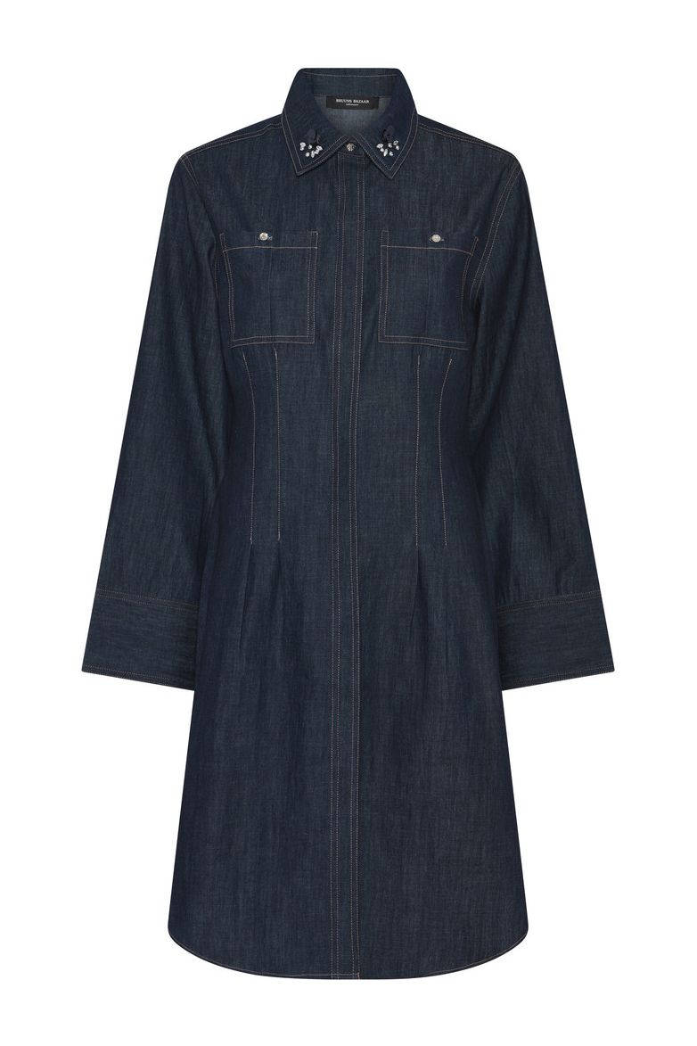 Bruuns Bazaar - Kjole - Chambra Ziki dress - Denim blue