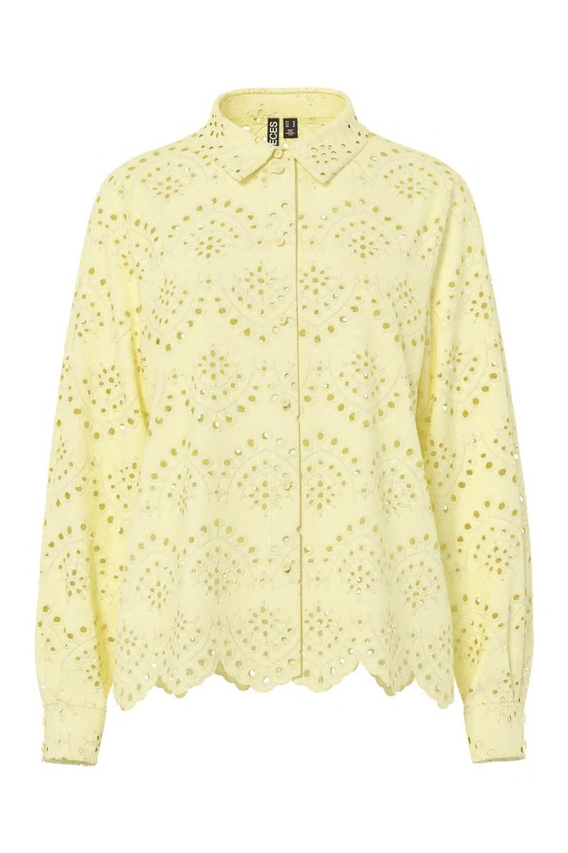 Pieces - Skjorte - Vilde LS Shirt - French Vanilla