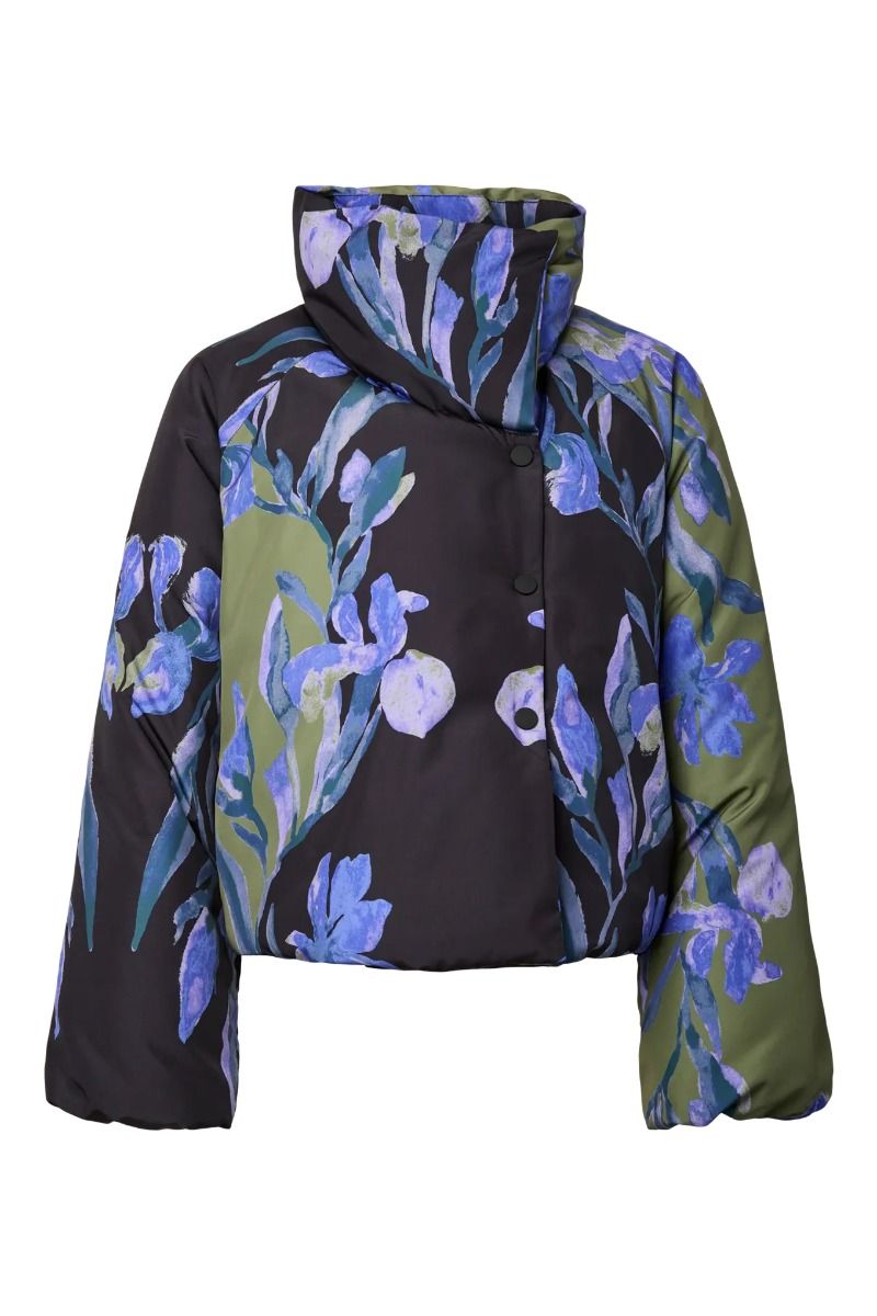 YAS - Jakke - Slay LS Padded Jacket - Sphagnum Etira print (Levering midt september)