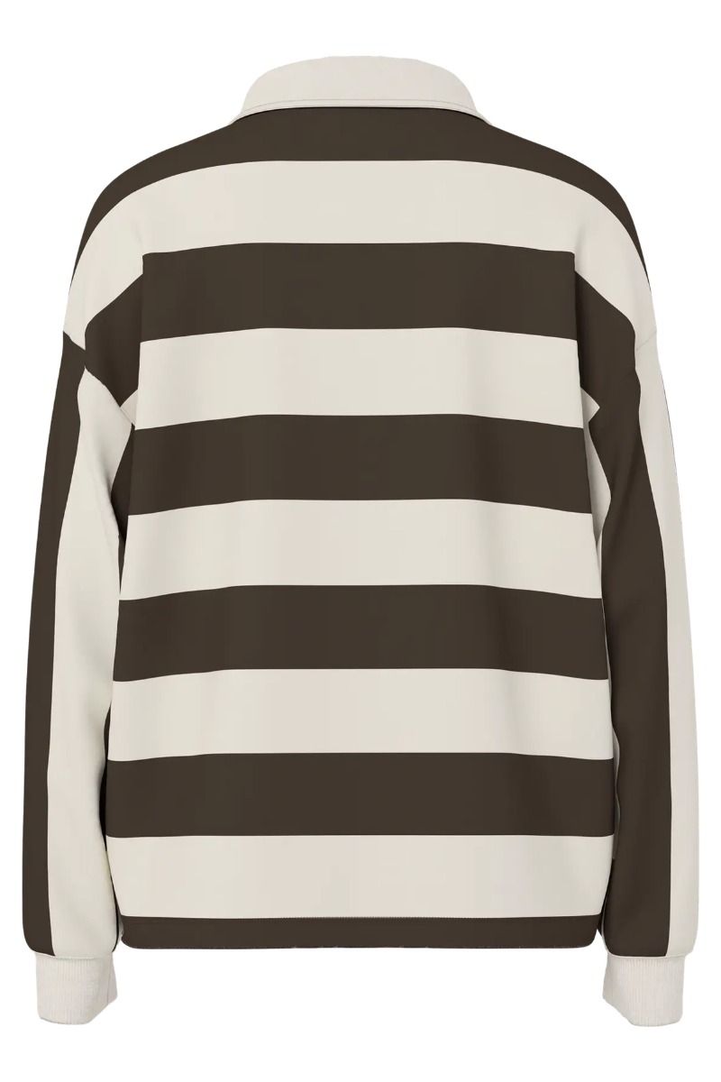 Pieces - Bluse - Filucca LS Loose Polo Shirt - Delicioso/Birch