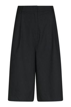 NEO NOIR Rima Slim Pinstripe Shorts Dark Navy