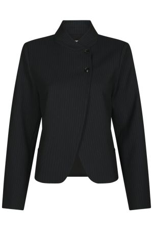 NEO NOIR Tiria Slim Pinstripe Blazer Dark Navy