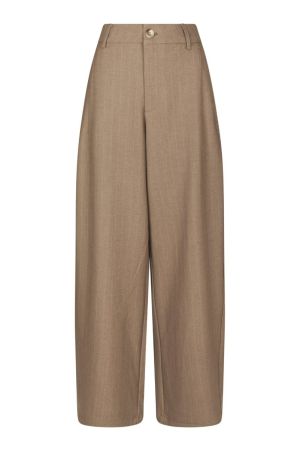 NEO NOIR Essiall Pinstripe Pants Taupe