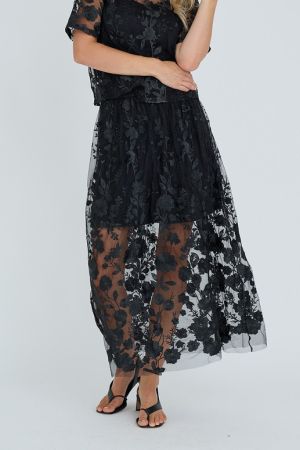 A-View - Nederdel - Fuschia Skirt - Black