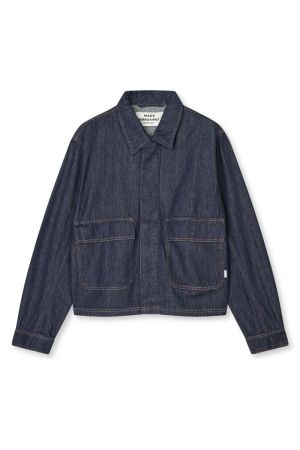 Mads Nørgaard Cosy Denim Solar Jacket Dark Indigo