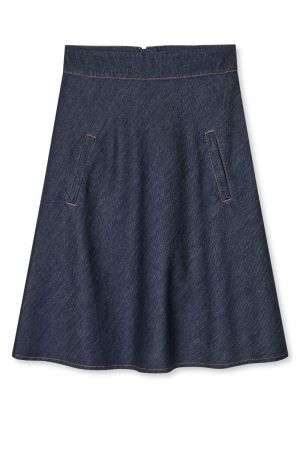 Mads Nørgaard Cosy Denim Stelly Skirt Dark Indigo