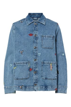 Pieces PCJIDI LS DENIM SHACKET MPA BC Medium Blue Denim