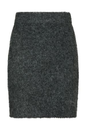 NEO NOIR Naria Fluffy Knit Skirt Antracit