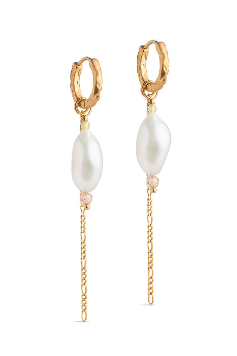 Billede af Enamel Øreringe - Earring Adeline - Pearl