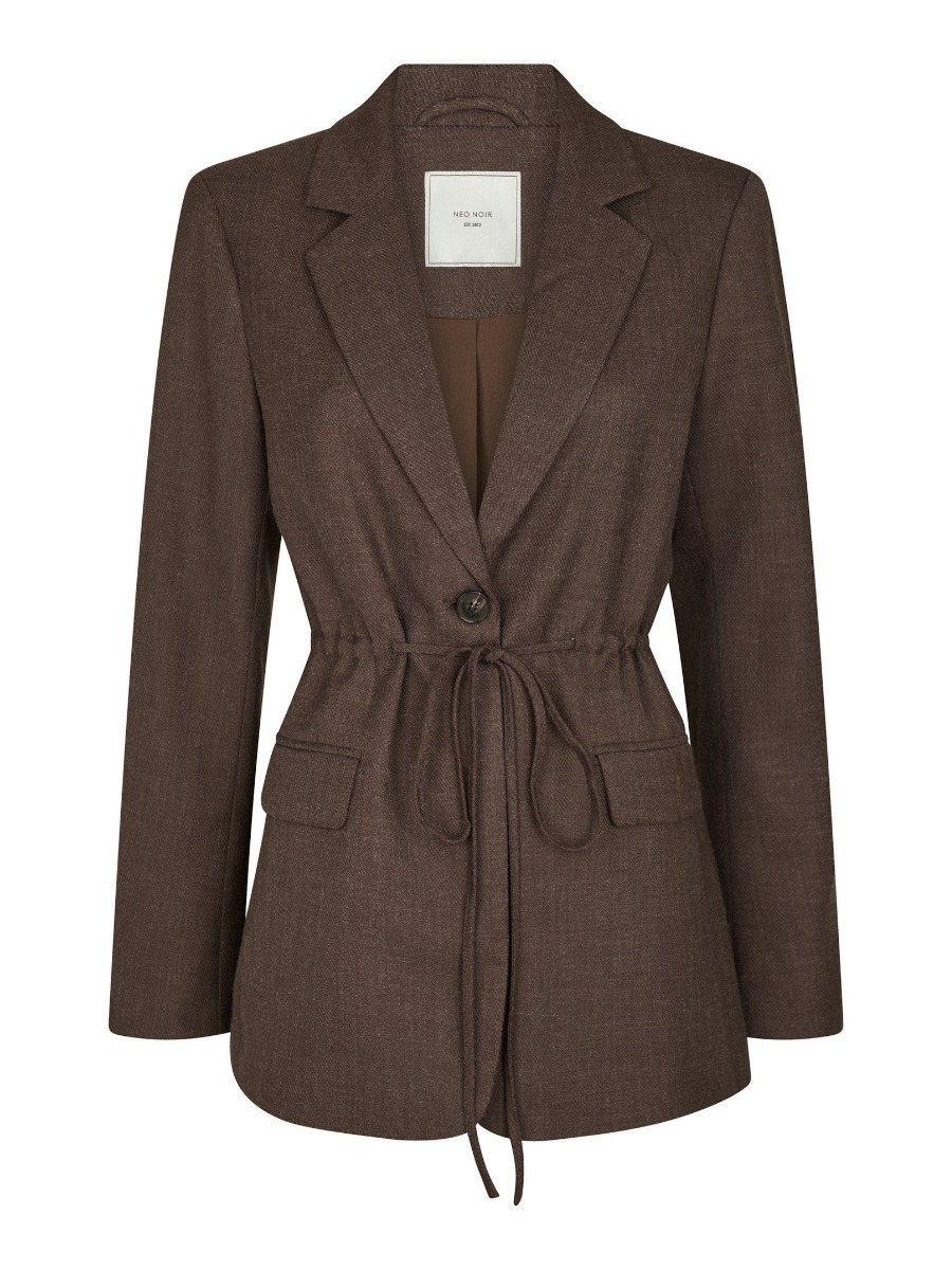 Neo Noir Blazer Jemmie Melange Blazer Brown Melange