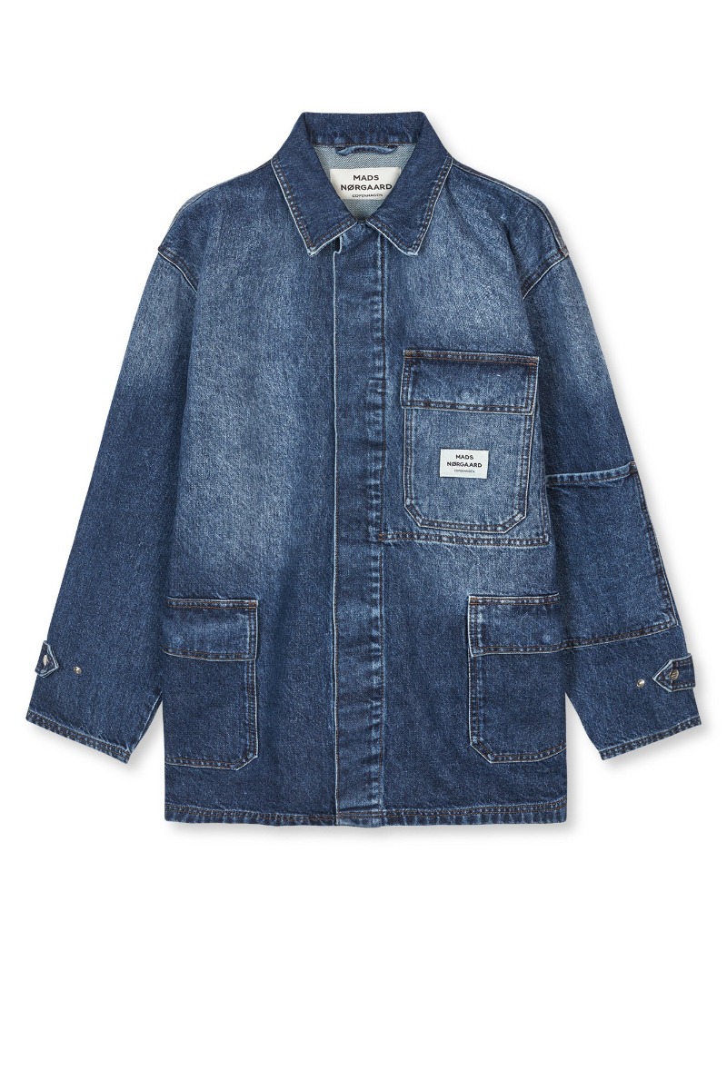 Mads Nørgaard Jakke Arizona Denim Johnny Jacket Blue Mid Wash