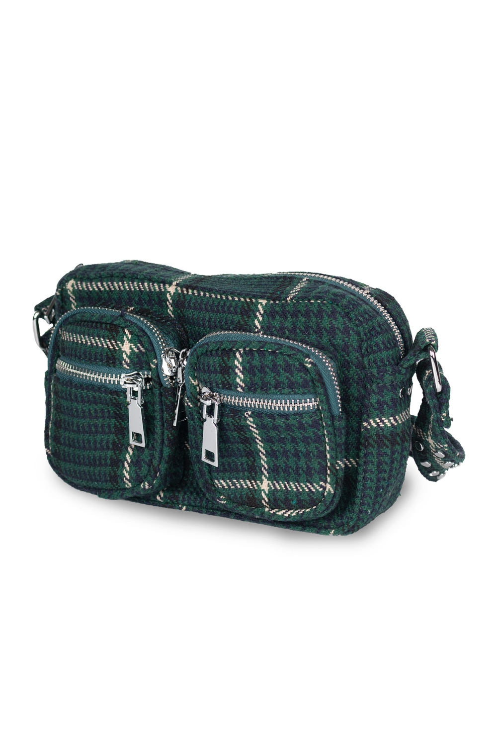 Noella - Taske - Kendra Crossover Bag - Green Check ▷