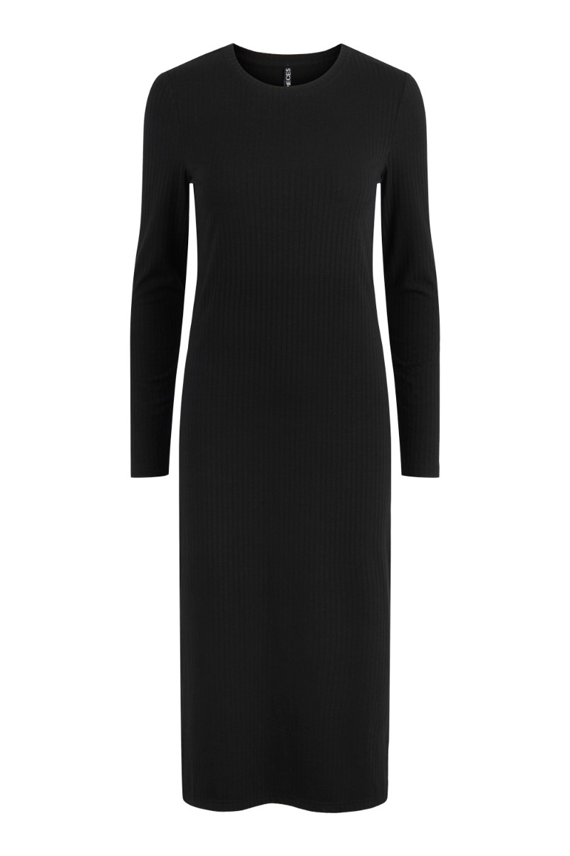 Billede af Pieces - Kjole - PC Kylie LS O-Neck Midi Dress - Black