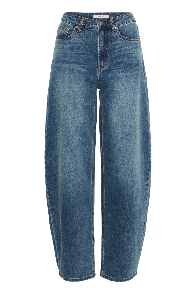 Gestuz Jeans Viva Baggy Jeans Vintage Blue Denim Levering Midt August